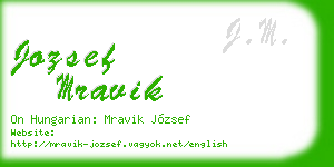jozsef mravik business card